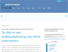 Tablet Screenshot of boekhoudeninexcel.nl